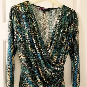 PECK & PECK Womens Multicolor Blouse Top Sz Medium